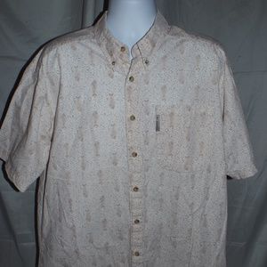 Mens Columbia Short Sleeve Button Down Shirt Large